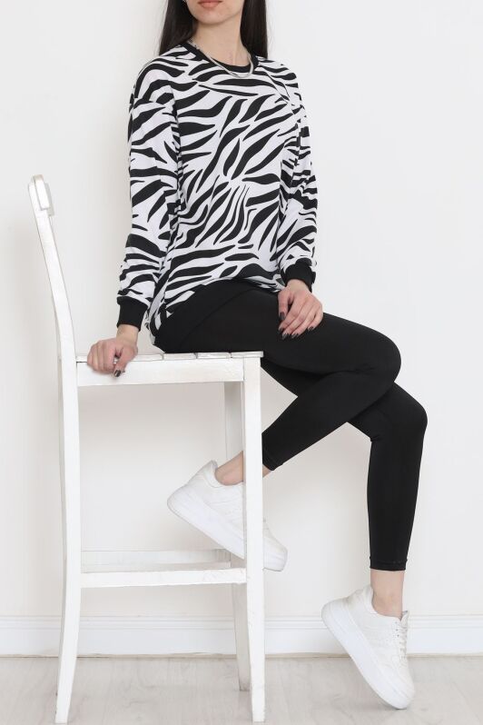 Desenli Crop Sweat Zebra - 12439.1567. - 5