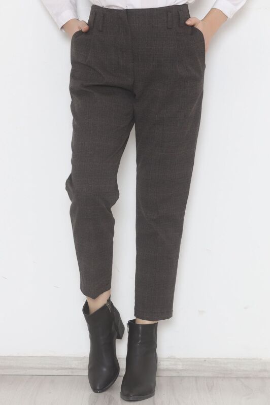 Desenli Pantolon Kahve - 24210.683. - 1
