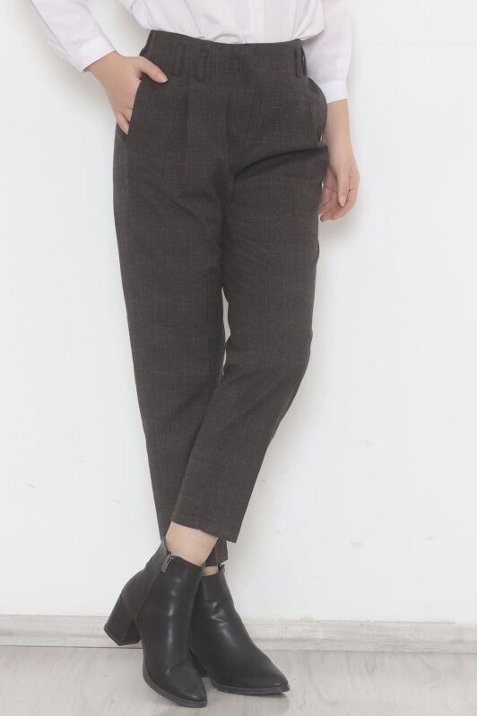 Desenli Pantolon Kahve - 24210.683. - 3