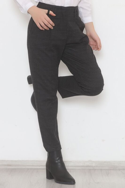 Desenli Pantolon Siyah - 24210.683. - 2