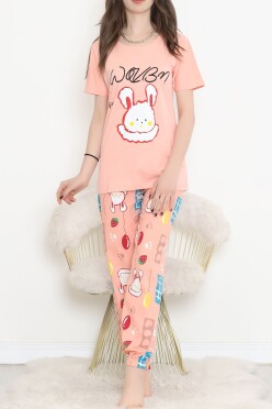Desenli Pijama Takımı Açıkpembe - 15279.1773. - 1