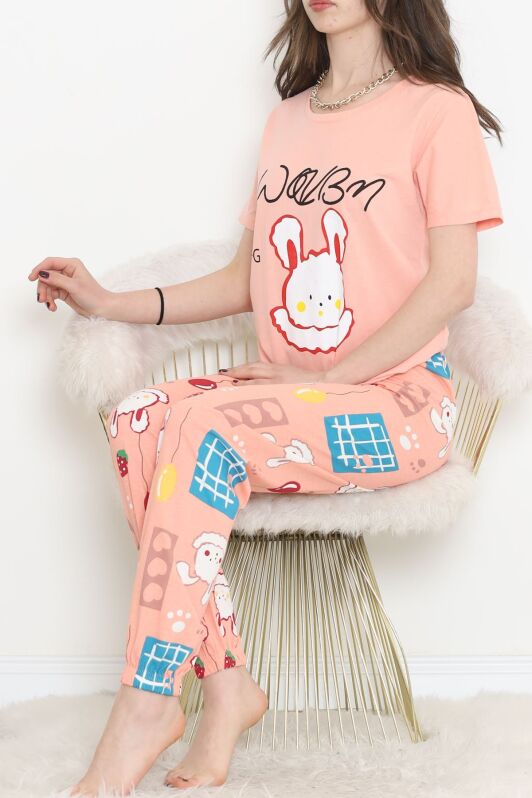 Desenli Pijama Takımı Açıkpembe - 15279.1773. - 2