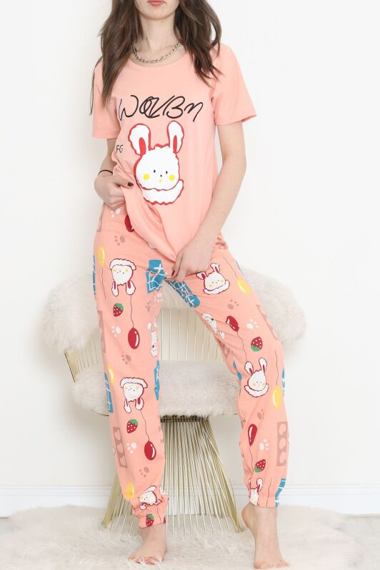 Desenli Pijama Takımı Açıkpembe - 15279.1773. - 3
