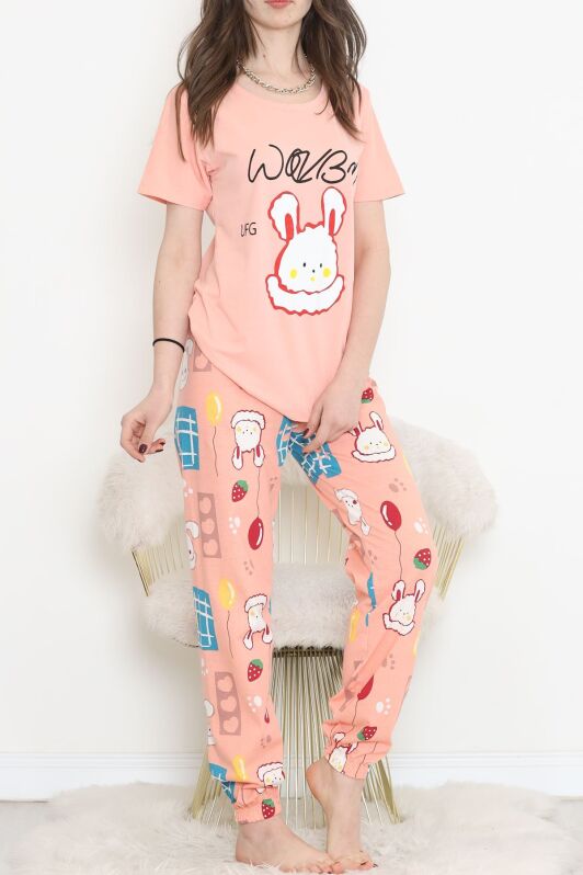 Desenli Pijama Takımı Açıkpembe - 15279.1773. - 4