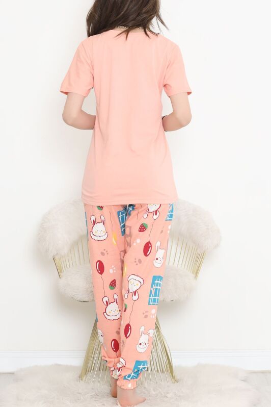 Desenli Pijama Takımı Açıkpembe - 15279.1773. - 5