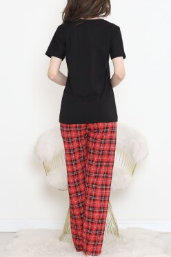Desenli Pijama Takımı Siyah2 - 15279.1773. - 4