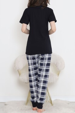 Desenli Pijama Takımı Siyahpembe - 15279.1773. - 4