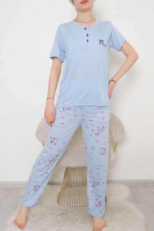 Düğmeli Pijama Takımı Bebemavi - 704.1287. - 3