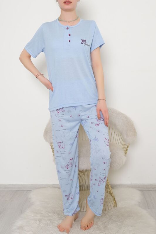 Düğmeli Pijama Takımı Bebemavi - 704.1287. - 4