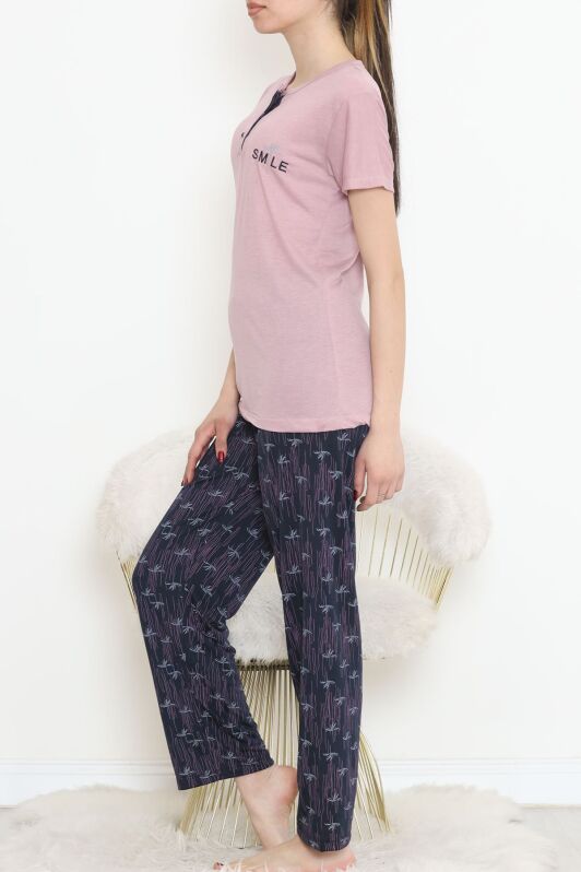 Düğmeli Pijama Takımı Güllaci - 704.1287. - 2