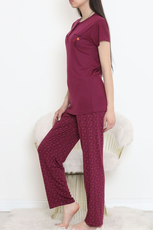 Düğmeli Pijama Takımı Koyumürdüm - 704.1287. - 2