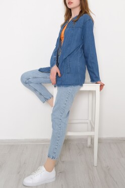 Gabardin Ceket Mavi - 1605.1367. - 3