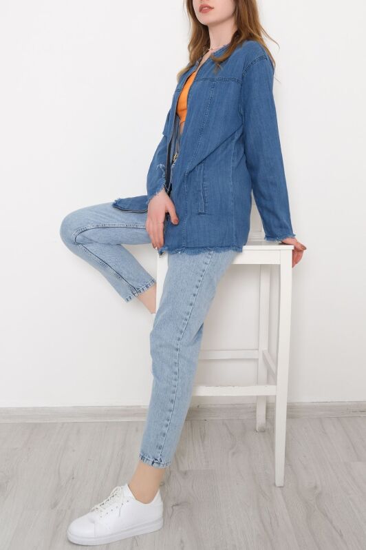Gabardin Ceket Mavi - 1605.1367. - 3