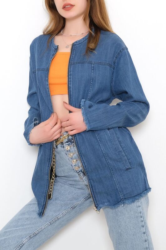 Gabardin Ceket Mavi - 1605.1367. - 4