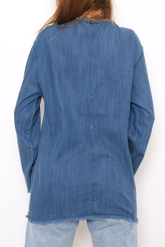 Gabardin Ceket Mavi - 1605.1367. - 5