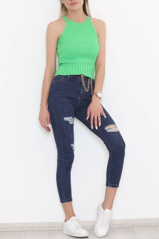 Halter Yaka Fitilli Atlet Açıkyeşil - 943.1019. - 3