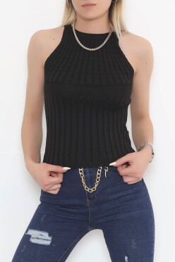 Halter Yaka Fitilli Atlet Siyah - 943.1019. - 3