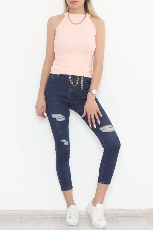 Halter Yaka Triko Atlet Pudra - 906.1019. - 3