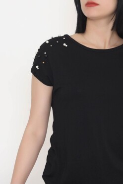 İnci Detaylı Bluz Siyah - 11278.599. - 3
