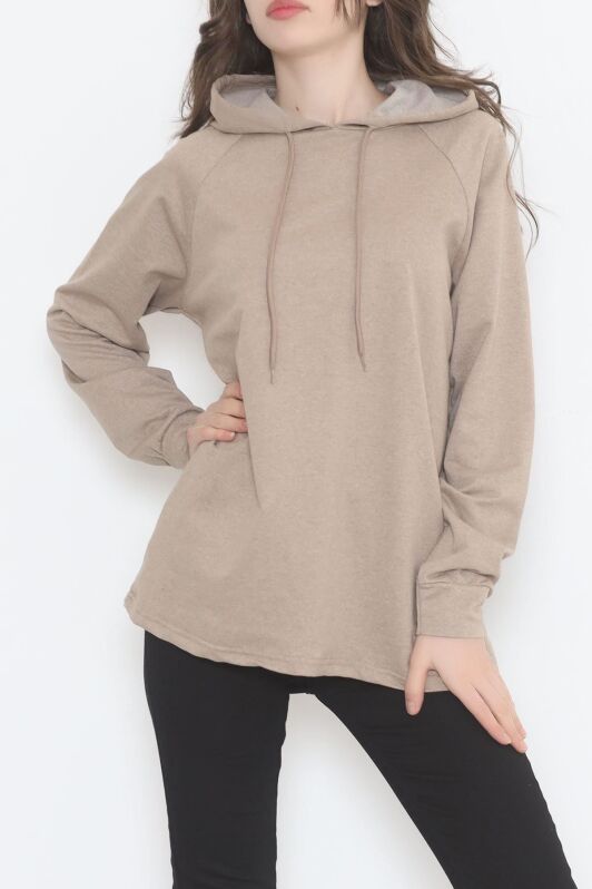 Kapşonlu Sweat Bej - 9940.1567. - 1