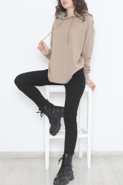 Kapşonlu Sweat Bej - 9940.1567. - 2