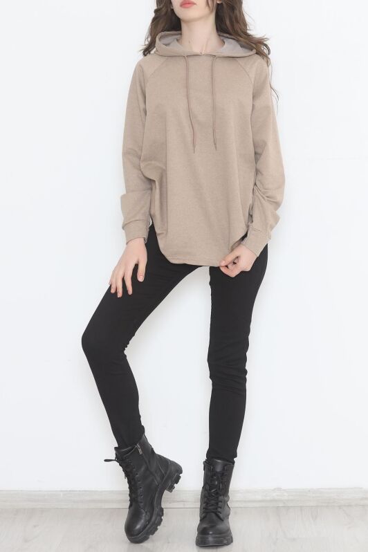 Kapşonlu Sweat Bej - 9940.1567. - 3