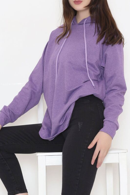 Kapşonlu Sweat Mor - 9940.1567. - 3