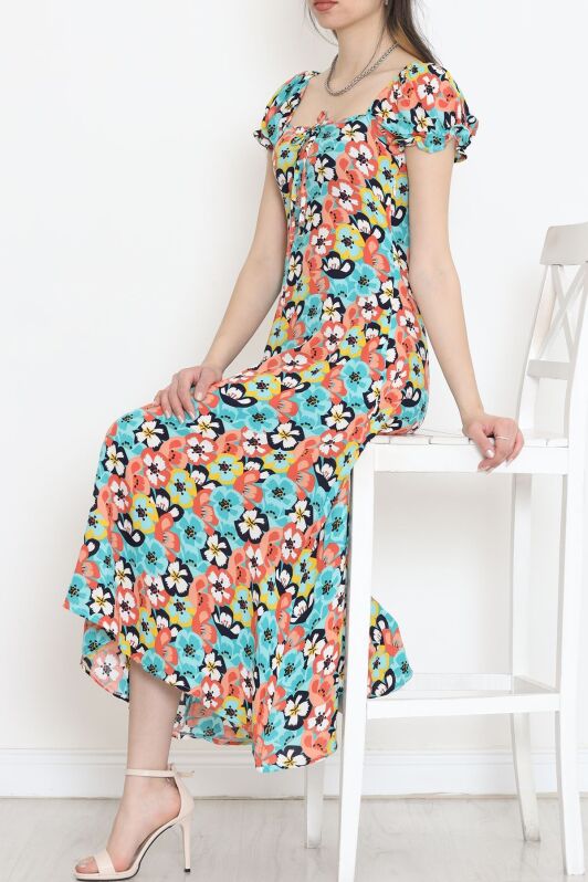Karpuz Kol Elbise Mint - 152338.701. - 2
