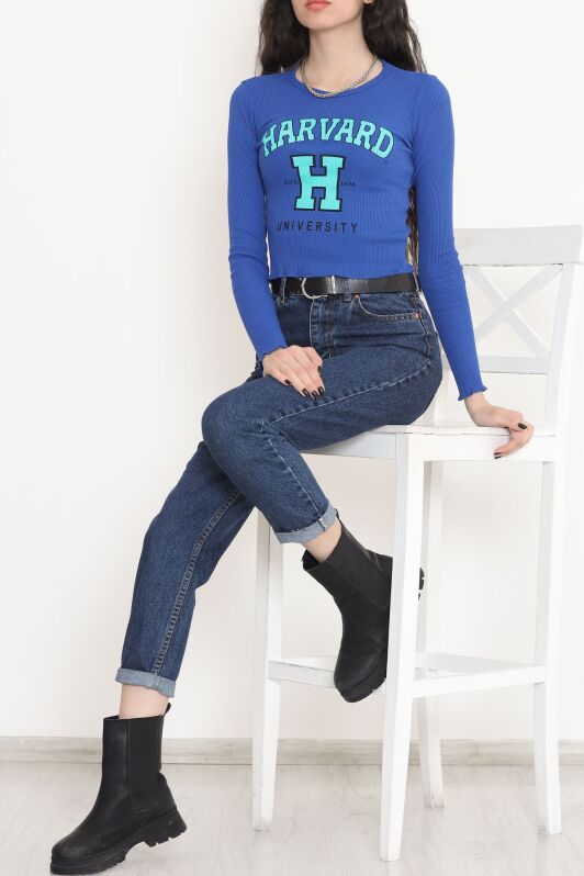 Kaşkorse Baskılı Bluz Saks - 15844.1567. - 4