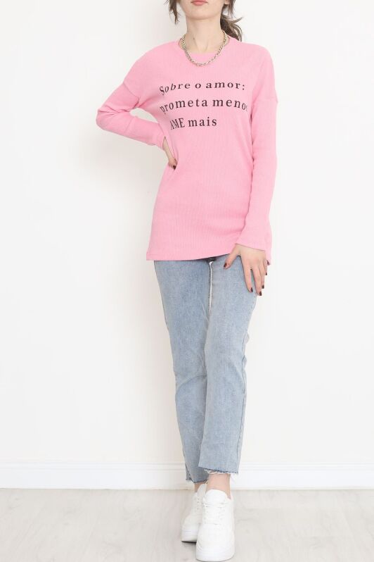 Kaşkorse Baskılı Tunik Şekerpembe - 4003.1567. - 2