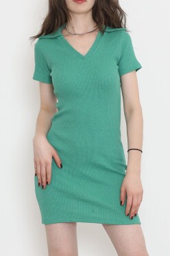 Kaşkorse Polo Yaka Elbise Yeşil - 15273.1567. - 1
