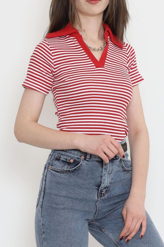 Kaşkorse Polo Yaka Tişört Kırmızı - 15272.1567. - 2