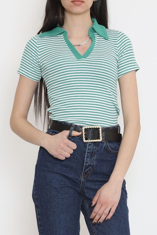 Kaşkorse Polo Yaka Tişört Yeşil - 15272.1567. - 1