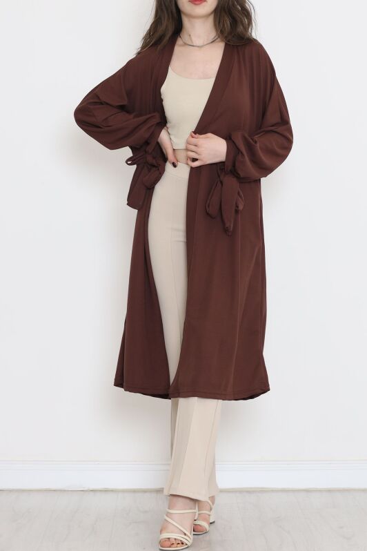 Kemerli Kimono Kahve - 10015.1778. - 2