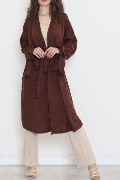 Kemerli Kimono Kahve - 10015.1778. - 3