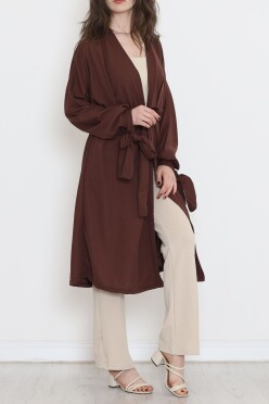 Kemerli Kimono Kahve - 10015.1778. - 4