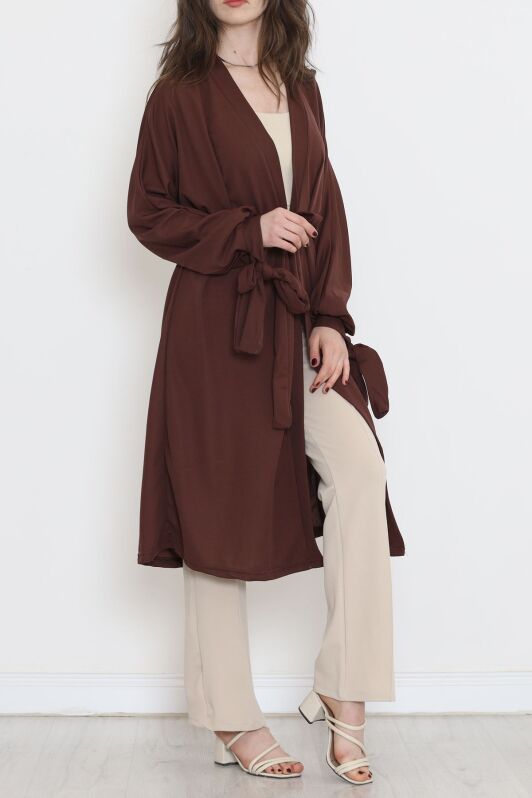Kemerli Kimono Kahve - 10015.1778. - 4