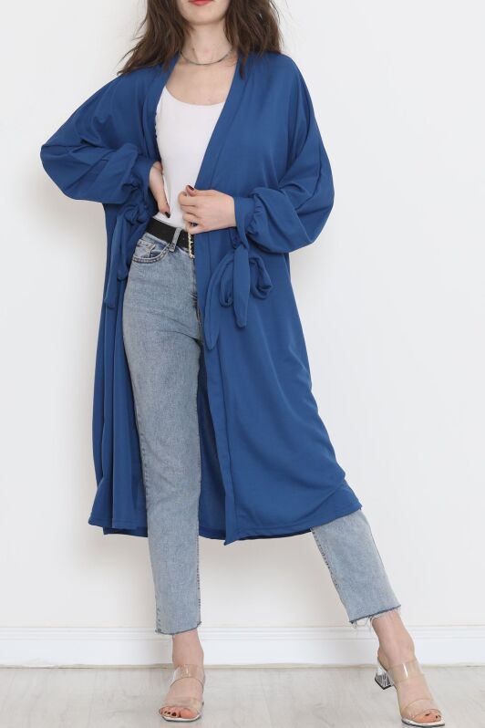 Kemerli Kimono Mavi - 10015.1778. - 2