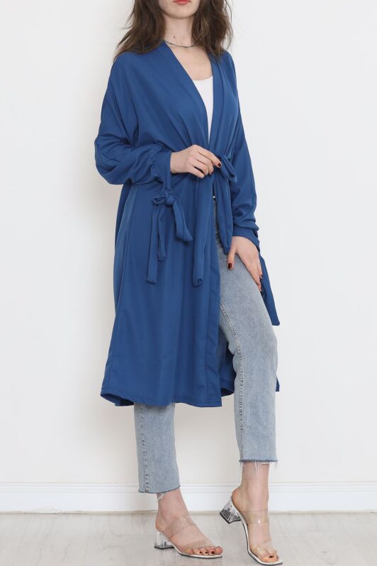 Kemerli Kimono Mavi - 10015.1778. - 3