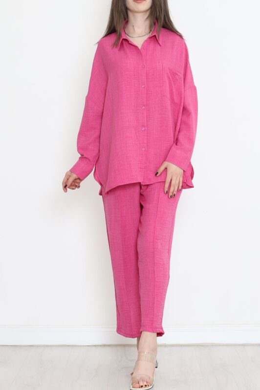 Keten Kimono Takım Fuşya - 16451.1059. - 1