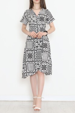 Kimono Elbise Beyazsiyah - 152341.701. - 2