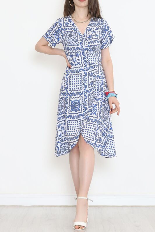 Kimono Elbise Saks - 152341.701. - 1