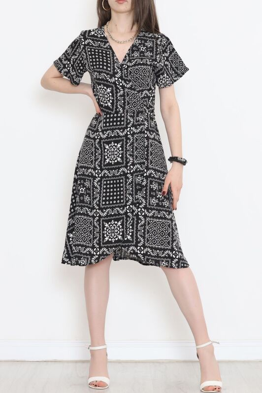 Kimono Elbise Siyahbeyaz - 152341.701. - 2