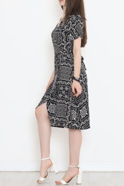 Kimono Elbise Siyahbeyaz - 152341.701. - 3