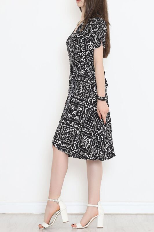 Kimono Elbise Siyahbeyaz - 152341.701. - 4