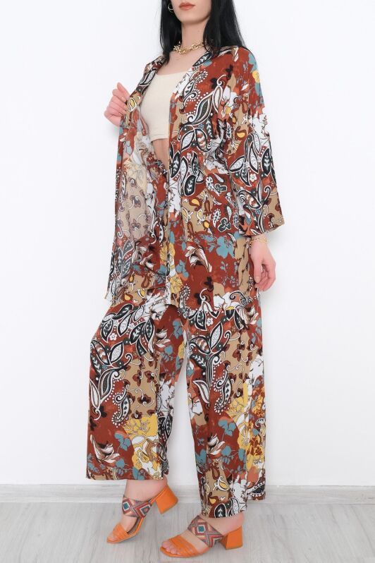 Kimono Takım Bejdesenli - 10553.1095. - 2