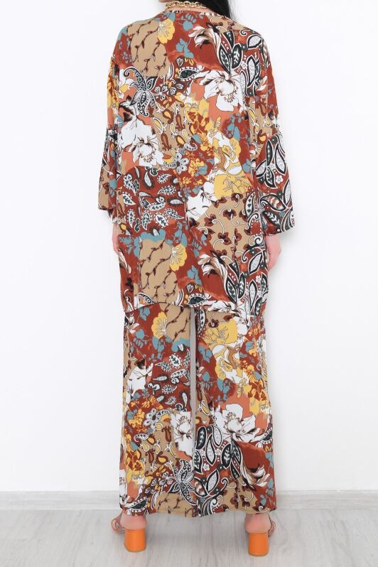 Kimono Takım Bejdesenli - 10553.1095. - 3