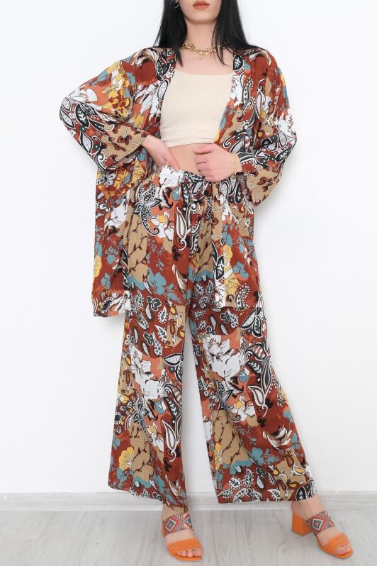Kimono Takım Bejdesenli - 10553.1095. - 5
