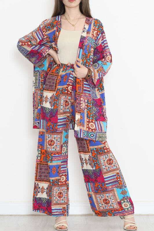 Kimono Takım Çiçekdesenli - 10553.1095. - 1