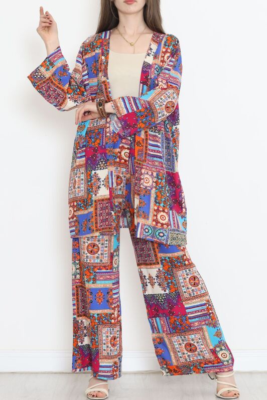 Kimono Takım Çiçekdesenli - 10553.1095. - 2